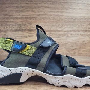Nike Canyon Sandals Cargo Khaki Signal Blue CW9704-301 Men's Size 14